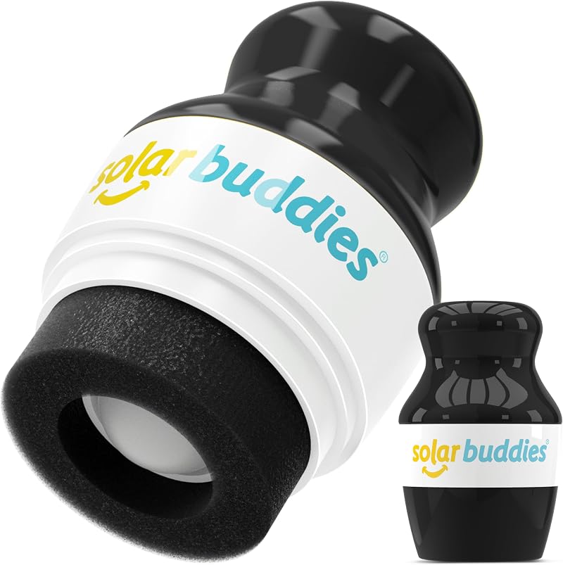 Solar Buddies Sunscreen Applicator Black, Refillable 100ml Travel Size
