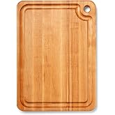 John Boos Block MPL2216125-FH-GRV Prestige Maple Wood Edge Grain Reversible Cutting Board with Juice Groove, 22 Inches x 16 Inches x 1.25 Inches