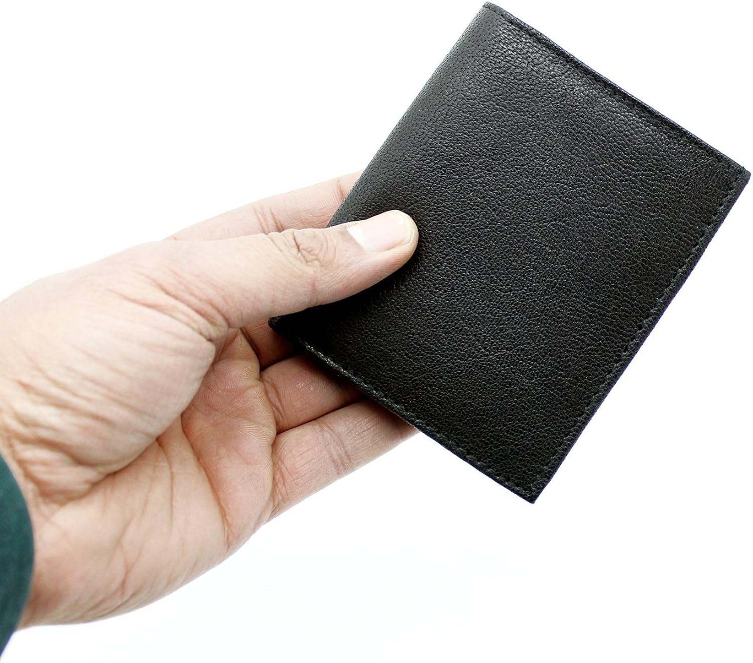 RAS Mens Compact RFID Blocking Trifold Leather Wallet ID Pocket Card and Coin Holder 48 (Black), 10.5cm x 8.5cm - Image 5