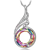 Kate Lynn "Rise From the Ashes Phoenix Necklace Made with Crystals from Austria, 18"+2" Necklace, Packaged with Jewelry Box, Birthday Gift for Women, Symbol of Luck and Renewal