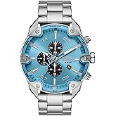 Diesel Spiked Men's Watch, Chronograph Watch with Stainless Steel Bracelet or Genuine Leather Band