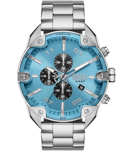 Amazon.com: Diesel Men's Watch, Spiked Chronograph Gunmetal Gray