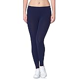 Ladeheid Damen Baumwoll-Leggings - Bequeme Long Leggings Für Alltag Und Sport