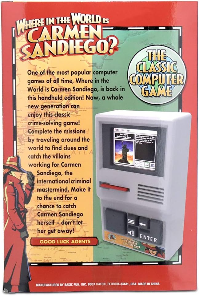 Basic Fun 09613 Carmen Sandiego Handheld Electronic Game: Toys & Games
