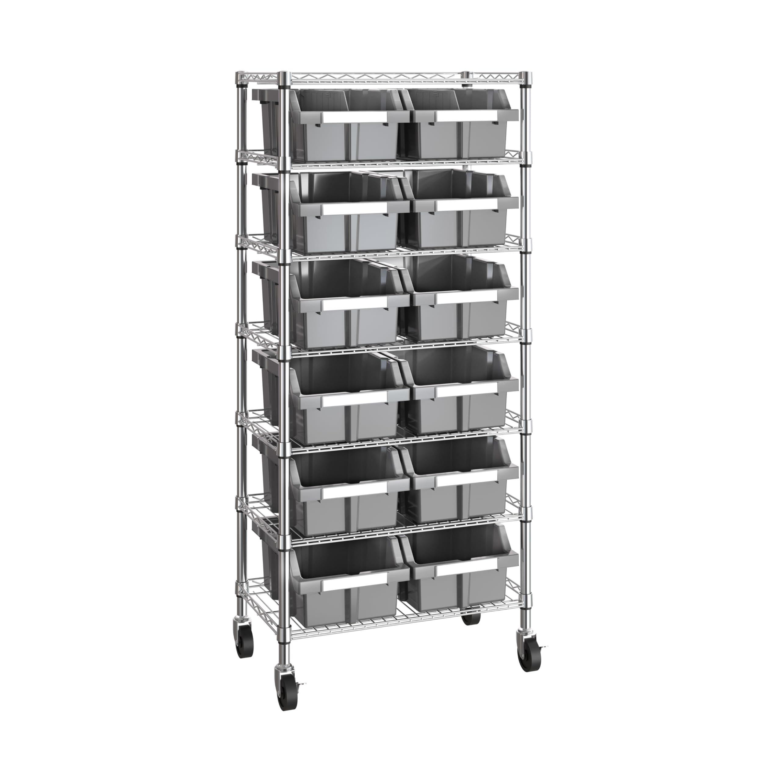 Seville Classics Heavy Duty NSF Bin Rack Solid