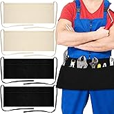 JenPen 4 Pcs Nail Apron Canvas Waist Apron Bulk for Carpenters with 2-pocket Work Unisex Cloth Tool Belt Washable Utility for Men Women Adults Woodworkers, Artists, and Other Crafts People