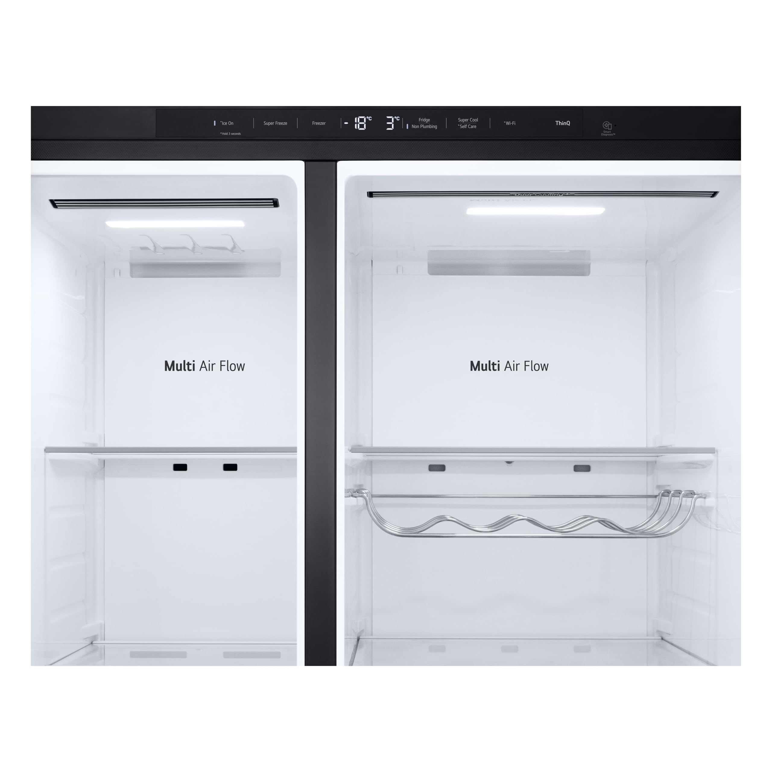 LG GSLE81EPBD Side-by-Side Kühlschrank, 628 L, mit Eis-, Crushed Ice- & Wasserspender, UVnano, LINEARCooling®, DoorCooling+, Total NoFrost, Wassertank, Wi-Fi, Smart Inverter, Schwarz [Energieklasse D] 4