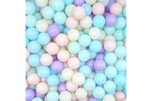 EOSAU Ball Pit Balls 100 PCS Toddlers Play Ball Ocean Balls Baby Toys 2.16-inch Macaron Mixed Color Pool Pit Balls Outdoor Toys Accessories