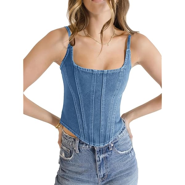 Women Bustier Corset Bodice Top, Y2K Triangle Ziper Crop