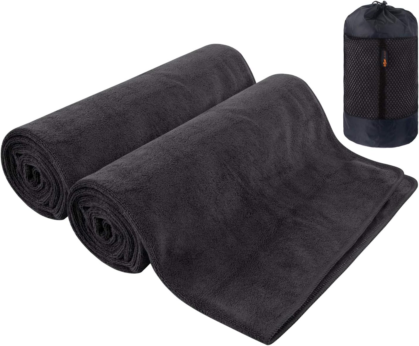 SUNLAND Microfiber Gym Bath Towel Ultra Soft Travel Camping Towel Super Absorbent Swimming Sport Towel with Carry Bag for Adults and Children 24inchX48inch : Sports & Outdoors
