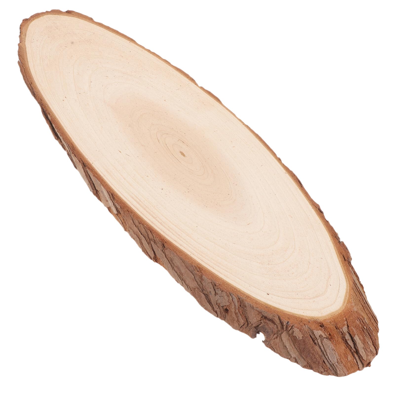 SEWACC Nature Unfinished Wood Slices Tables Centerpieces 12 Inches Wooden Circle Wood Slabs Oval Cutout Basswood for Wedding Tree Trunk Decor DIY Painting Crafts Plaque