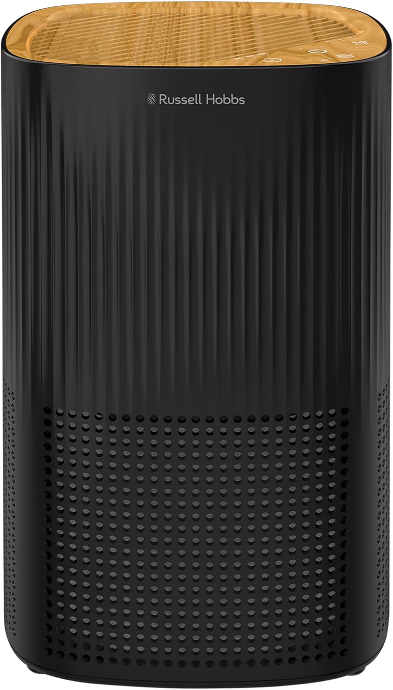 Russell Hobbs Air Purifier Bedroom CADR 100 m³/h 3 Speed LED Touch