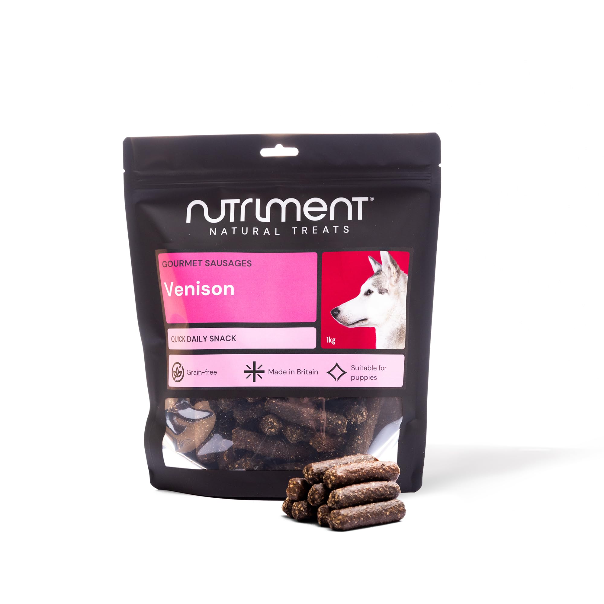 Natural Treats Gourmet Sausage Chicken & Venison (1kg) Airdried Natural High Protein Grain free Healthy Dog Chew