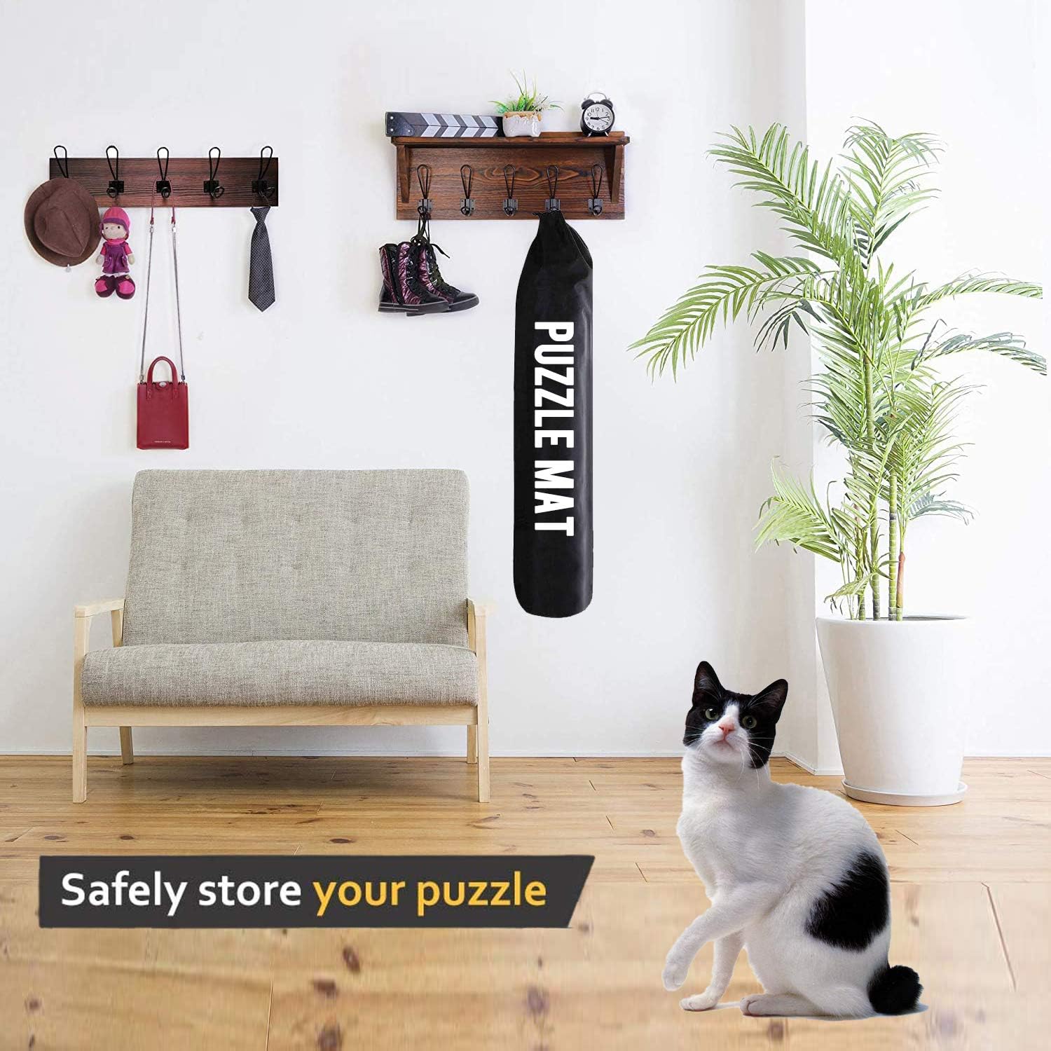 Puzzle Mat Roll Up 2000 Pieces, Thicker Puzzle Roll Up Mat, Jigsaw Puzzle Mat Roll Up 1000 1500 Pieces, Store and Transport Jigsaw Puzzle, Puzzle Sorting Trays X4 Black Felt Mat: Toys & Games