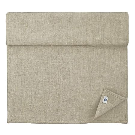 Linen & Cotton Rustikal Vintage Landhaus Shabby Chic Tischläufer/Tischband RUSTICO - 100% Leinen, 44 x 130cm (Natur/Grau/Beig