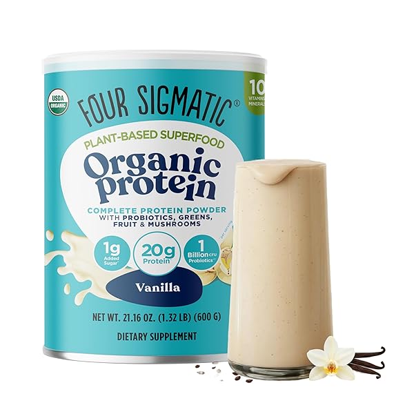 FOUR SIGMATIC ORGANIC VEGAN PROTEIN POWDER | 18G...
