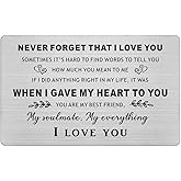 Resdink I Love You Gifts for Him Her, Anniversary Wedding Valentines Day Card for Husband Wife Boyfriend Girlfriend, Valentines Day Card Men