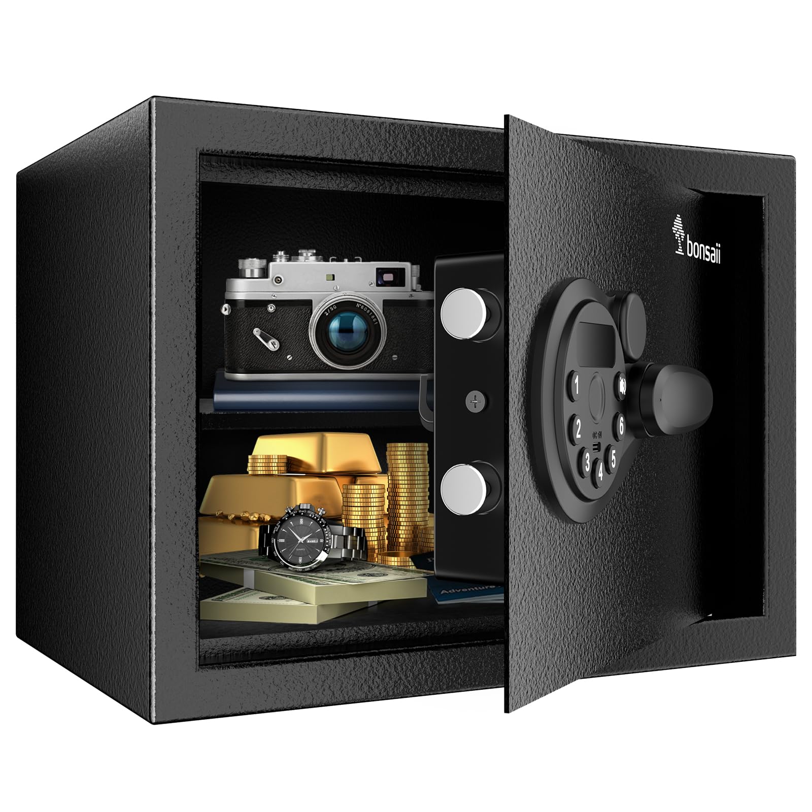 Photo 1 of ***FACTORY SEALED*** Bonsaii Safe, 0.6 Cubic Safe Box with Electronic Keypad, Removable Shelf, for Valuables Jewelry and Documents in Home, Hotel, or Business, 9.84" x 13.78" x 9.84" Inches, SF002