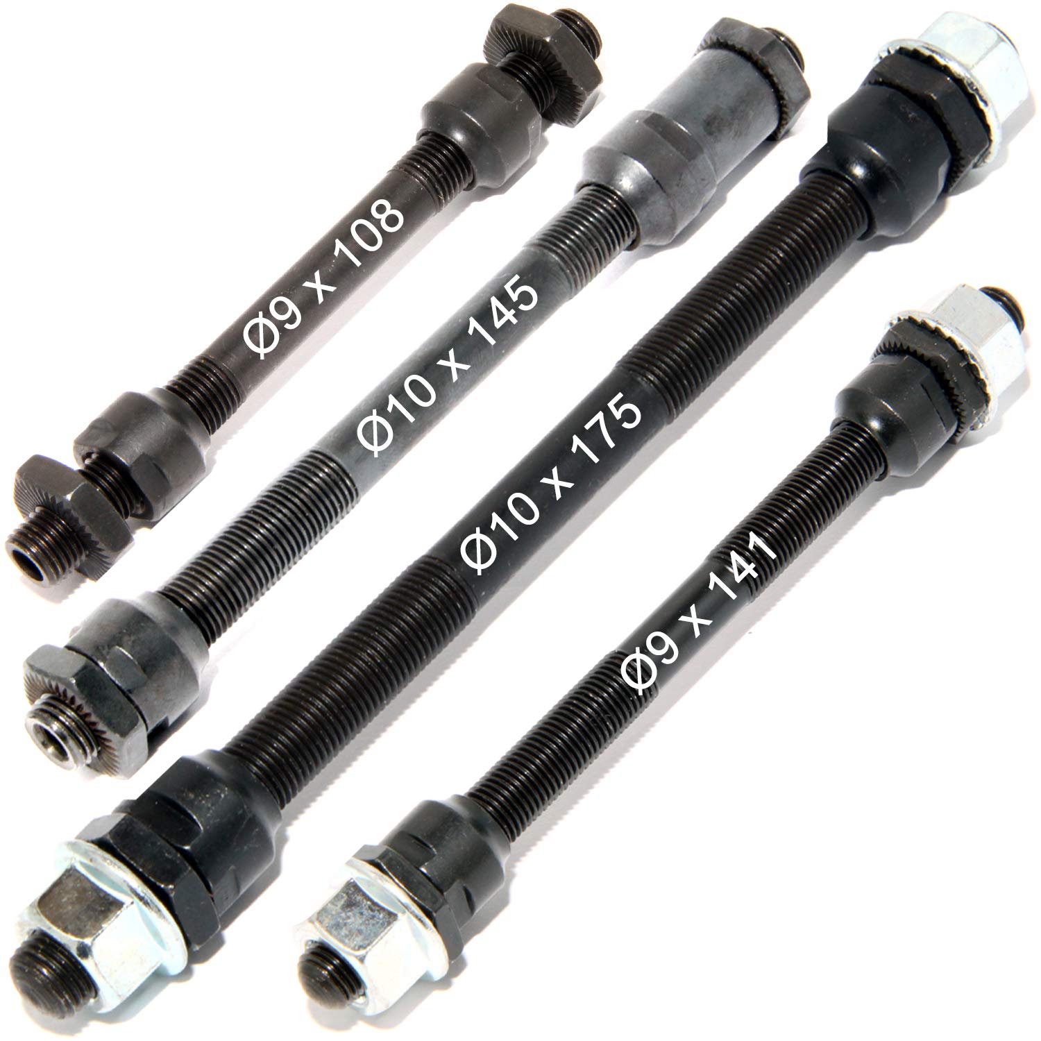 Easyboost Front Wheel Axle 9 x 141mm Solid Bike MTB Road Universal Hub with Conical and Hexagonal Nut High Quality Wheel Bicycle