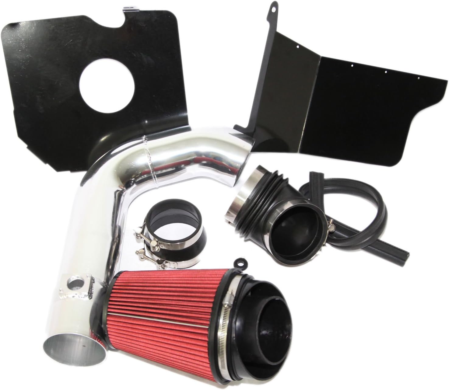 RED Cold Air Intake Kit+Heat Shield for 04-05 Chevy Silverado 2500HD DSL LLY