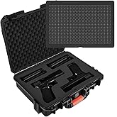Gun Case Box for Pistol Handgun: TSA Approved Waterproof Handgun Case with DIY Customizable Foam, Travel Carrying Cases for Pistols, Shockproof Hard Shell Firearm Storage Box for Transport & Storage