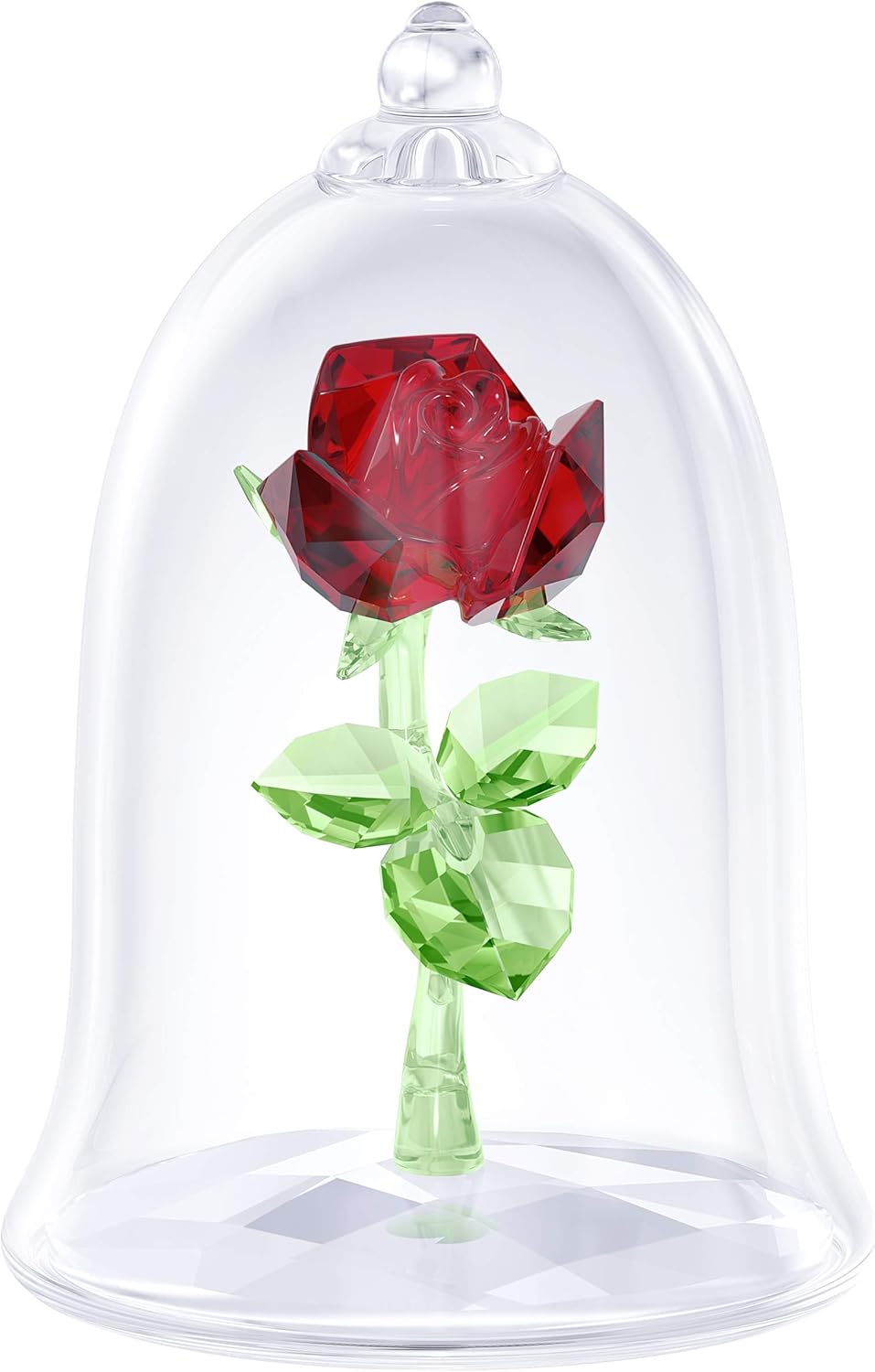 SWAROVSKI Beauty and the Beast Enchanted Rose, One Size, Red and Green Crystals: Home & Kitchen