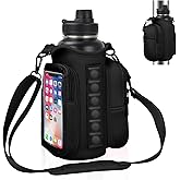 TOUGHMATE Magnetic Gym Bag Water Bottle Holder with Phone Pockets Shoulder Strap for Men Women