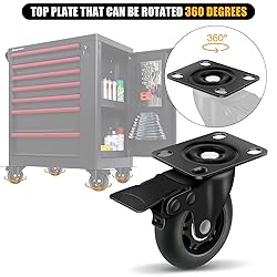 Apllamo 3" Casters Set of 4 ，4 Heavy Duty Quiet