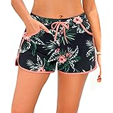 Tempt Me Women Swim Shorts with Pockets - Beach Boardshorts Drawstring Swim Trunks Bathing Suit Bottoms 2025