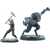 Modiphius The Elder Scrolls: Call to Arms - Arnbjorn, Dark Brotherhood | Includes Arnbjorn &amp; Werewolf 32mm scale resin miniatures with scenic bases for Tabletop RPG expansion and hobby painting