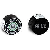 Kamui Black Laminated Leather Pool Billiard Cue Tip - 14 mm - Medium