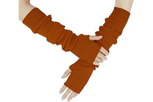 Farlenoyar Warm Cashmere Long Arm Gloves for Women Cozy Winter Fingerless Gloves Soft Arm Warmers,Great Holiday Gift