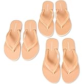 Amazon Essentials Women's Flip Flops, Pack of 3