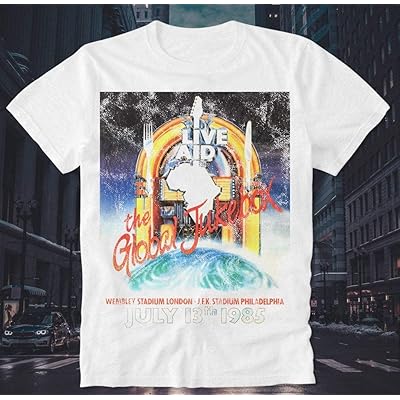 Vintage Live Aid Retro T-Shirt with Queen, Freddie Jordan Ubuy