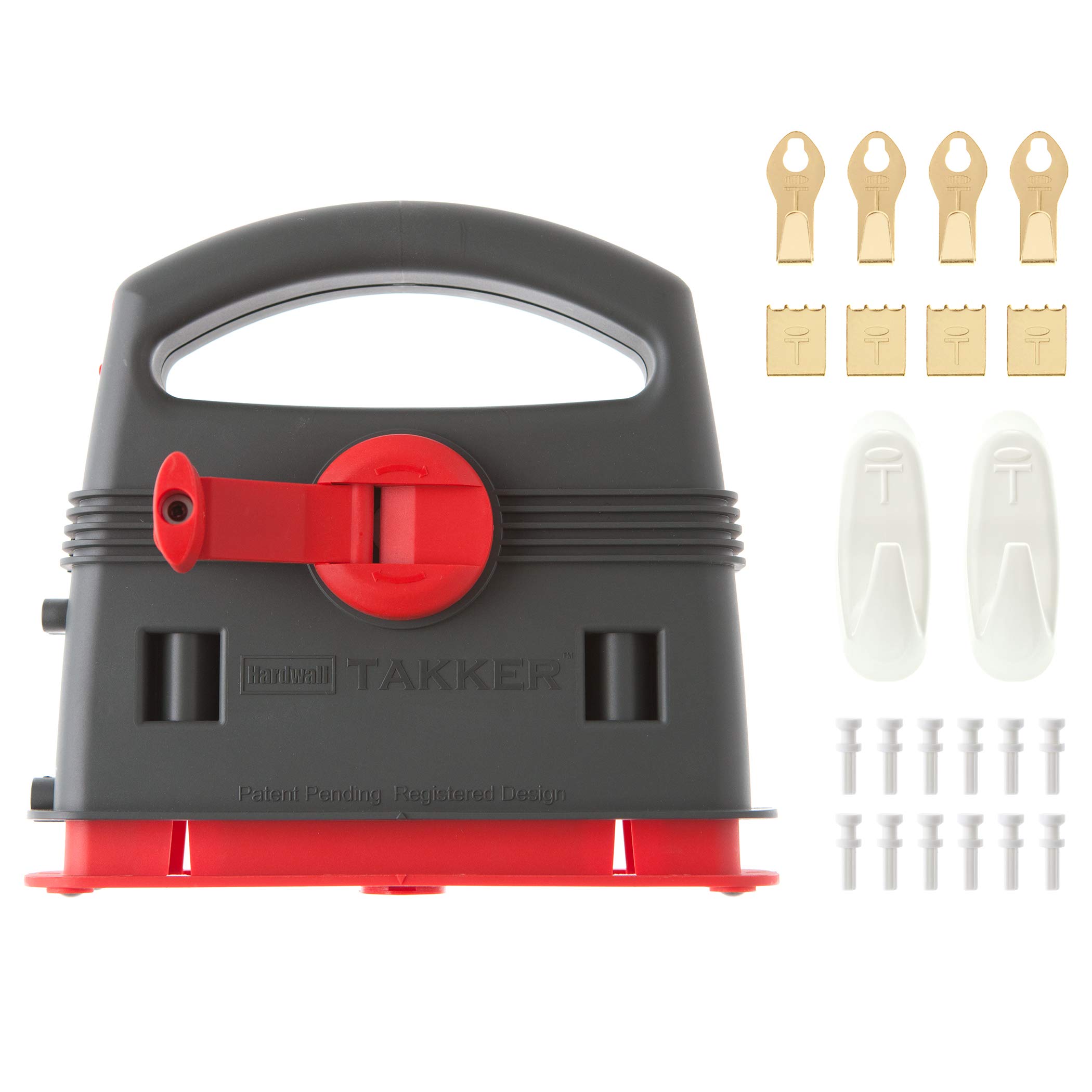 Takker Easy One-Step Hardwall Picture Frame Hanging Tool Kit & Refill Pack (Hardwall Takker Kit 35 Pieces)