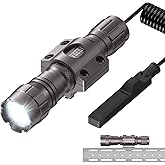 Feyachi FL22 Light M Lock Flashlight 1200 Lumens IP65 Waterproof LED Rail Mounted Tactical Flashlight with Pressure Switch (Nickel)