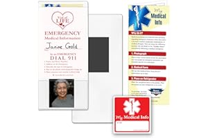 STORE SMART StoreSMART - Vial of Life Medical Info Pocket - Magnetic Back - 5-Pack - for Refrigerator, Locker, Filing cabinets - VHTSM-5