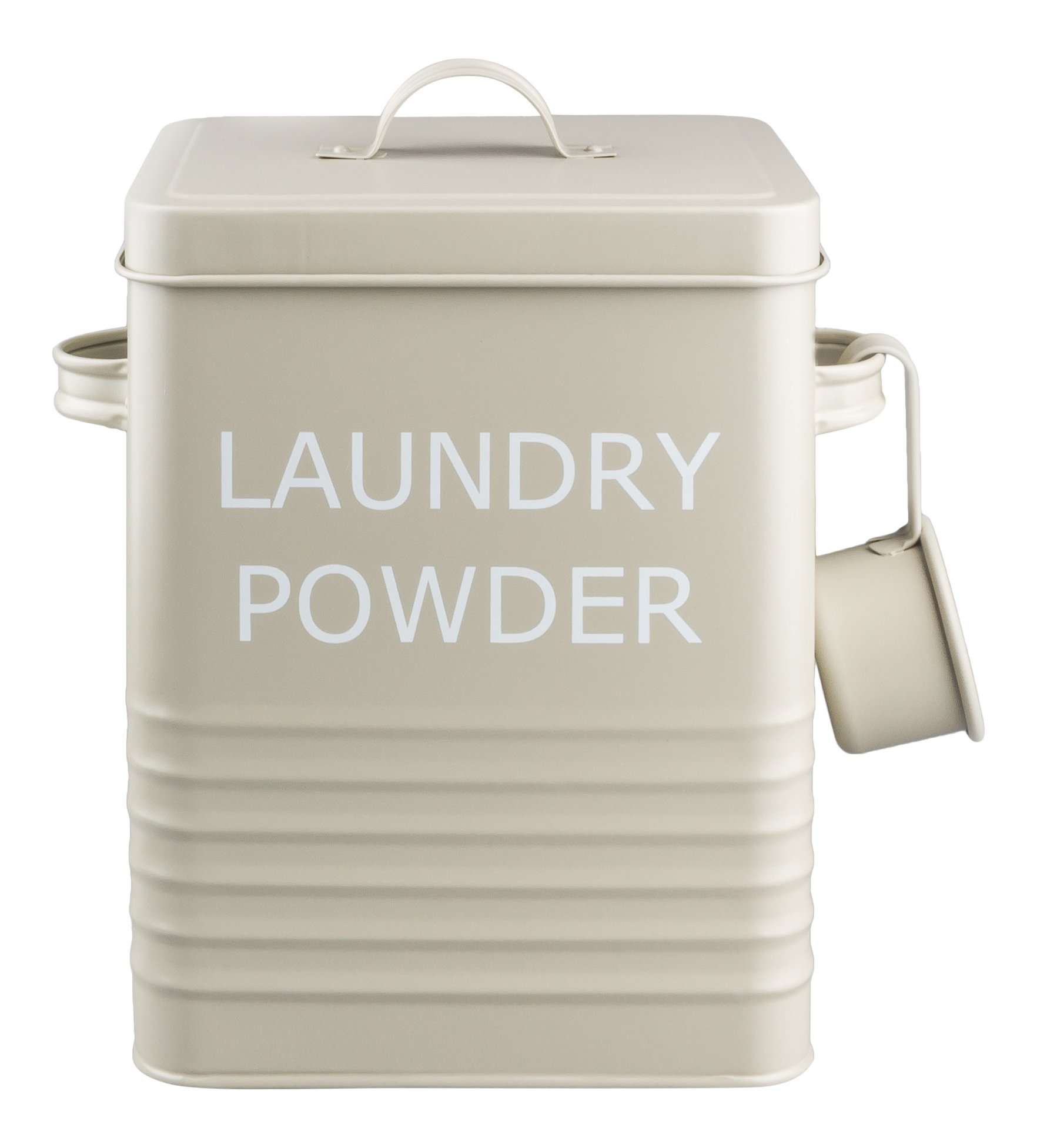 Vintage Retro Style Laundry Powder Tin In Olive Colour - Ideal For Storing Washing Powder or Tablets