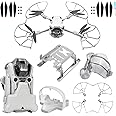 Craznick Mini 4 Pro Accessories Bundle: with Propellers Blades Guard Landing Gear Gimbal Protector Leg Extensions Props Holder Strap Lens Cover for DJI Mini 4 Pro Drone Accessories Set