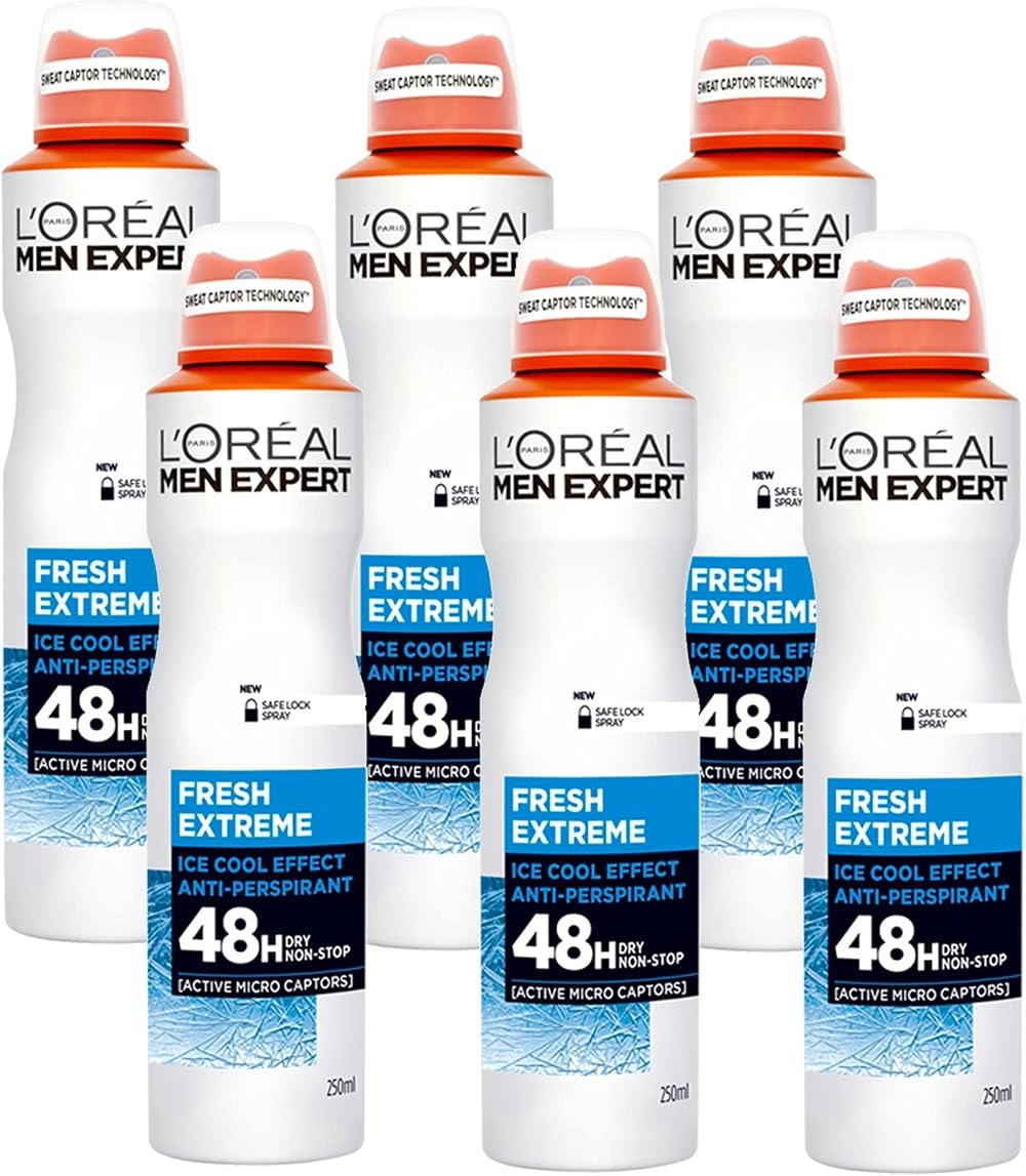 L’Oréal Paris Men Expert 48H Fresh Extreme Anti-Perspirant 250ml Pack of 6
