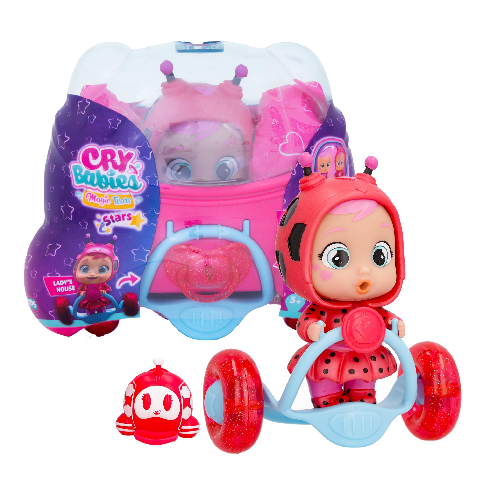 Cry Babies Magic Tears STARS STAR LADY - Collectable Collectibe Baby Boll Dressed up in an Iridiscent Silicone Outfit-Gift Toy for Girls and Boys +3 years