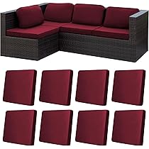 PureFit Lot De 2 Housses De Coussin De Rechange Imperméables Pour Meubles De Terrasse, Chaise De Jardin, Cour U2013 61 X 61 Cm U2013 Housses Uniquement U2013 Camel