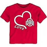 Future Tailgater Ohio State Buckeyes Officially Licensed Heart Love Baby-Toddler-Youth T-Shirt