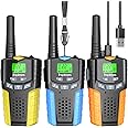 Inspireyes Walkie Talkies for Kids Rechargeable, Easter Basket Essentials Stuffers, Long Range 2 Way Radio, Outdoor Camping Games Toy Birthday Xmas Gift for Boys Age 8-12 3-5, 3 Pack