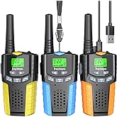 Inspireyes Walkie Talkies for Kids Rechargeable,Toys for Boys and Girls Ages 3-12, 3 Pack Long Range 2-Way Radios, Birthday Gifts,Christmas Stockings, Outdoor Play, Family Games, Hiking Camping Gear