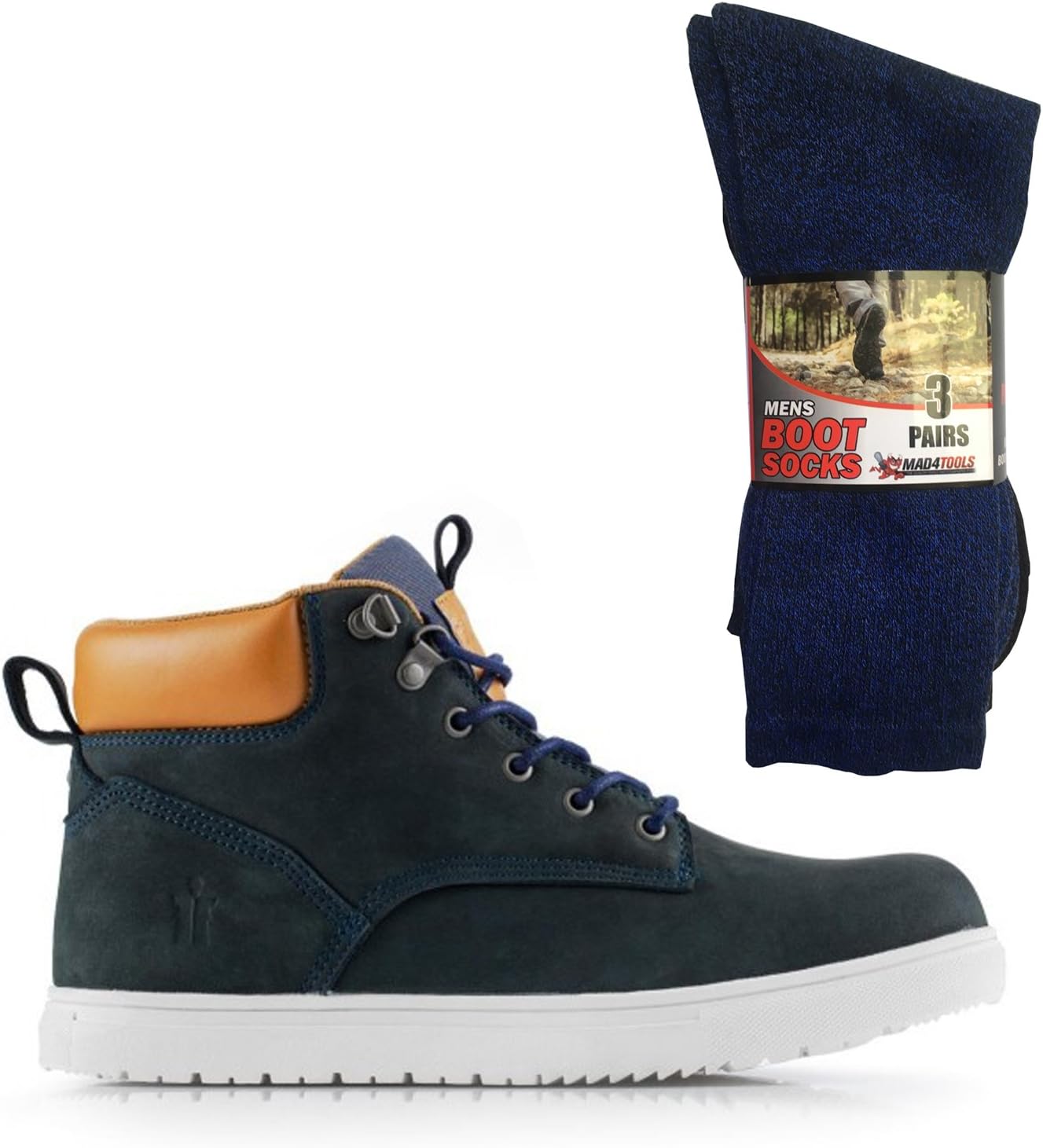 mad4tools Scruffs Safety Work Boots (Various Styles and Colours) Trainers Shoes Hiker with 3 Pairs of Boot Socks