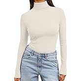 Trendy Queen Women's Turtleneck Long Sleeve Shirts Spring Fashion Basic Thermal Underwear Tops Winter Clothes 2026