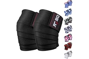 DEFY CHALLENGE YOUR FEAR DEFY Knee Wraps for Weightlifting - Provides Knee Support for Powerlifting, Squats & Fitness Workouts