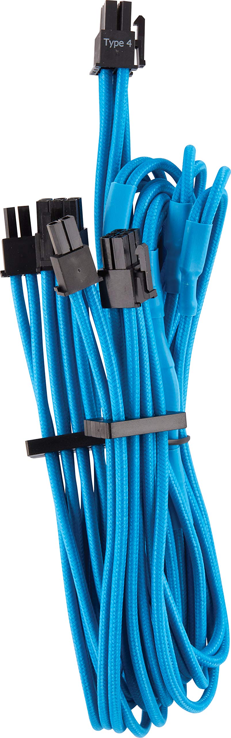 Corsair Premium Individually Sleeved PCIe (Dual Connector) Cables Type 4 Gen 4 – Blue