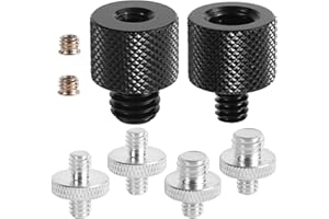 8pcs Tripod Screw Adapters, 1/4" to 3/8" Threaded Mount Converter Screw Tripod Accessories for Camera Light Stand Mic Stand a
